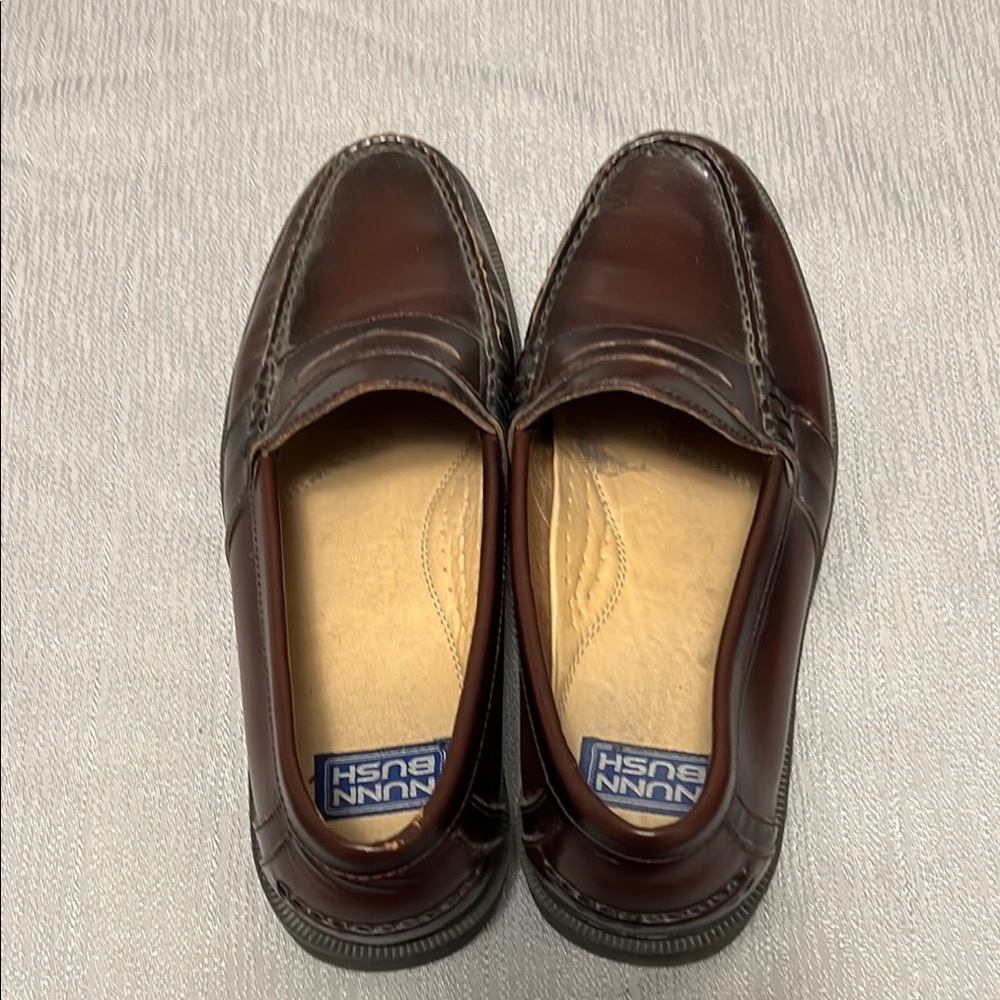 Nunn Bush Brown Leather Moccasin Slip-On Loafers